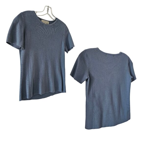 Petite Sophisticate Knit & Ribbed Cardigan & Top Set | GUC | XSP | Bluish Gray - Picture 11 of 14